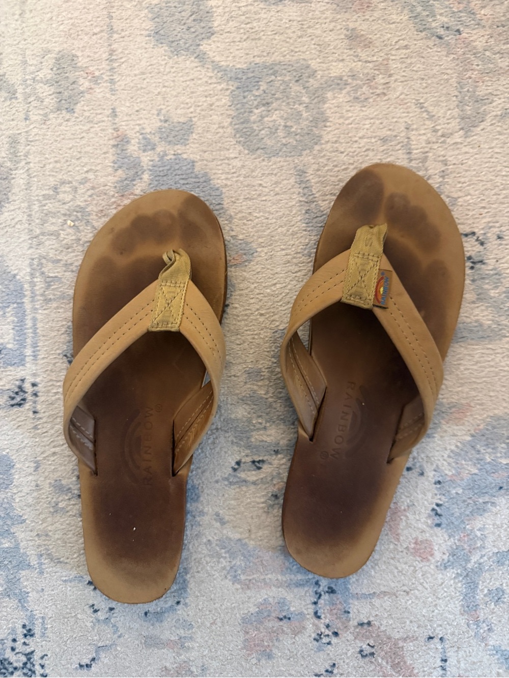 Rainbow Women’s Brown Leather Flip Flop Sandals